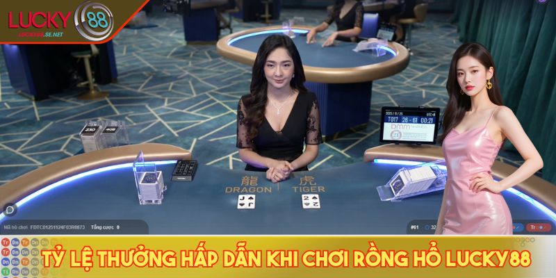 Tỷ lệ thưởng hấp dẫn khi chơi Rồng Hổ LUCKY88